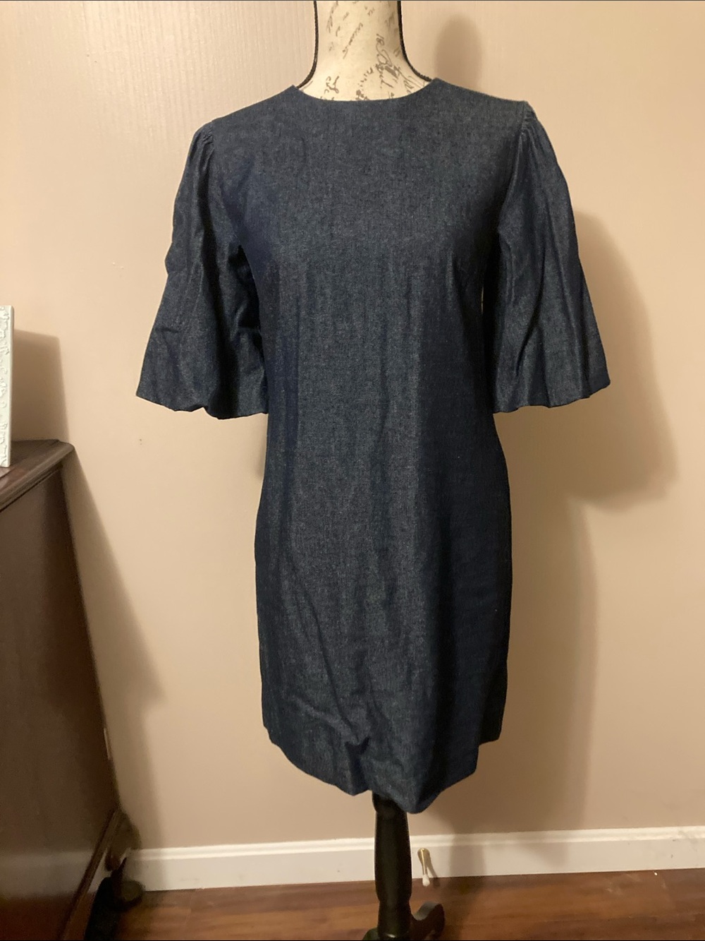 kate spade Dark Navy Short Flutter-Sleeve Shift Dress